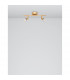 Gropius 2 Light Twin Ceiling Spotlight Satin Gold Metal LED GU10 2x5W-4