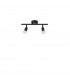 Gropius 2 Light Twin Ceiling Spotlight Satin Black Metal LED GU10 2x5W-1