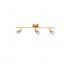 Gropius 3 Light Ceiling Spotlight Bar Satin Gold Metal LED GU10 3x5W-1