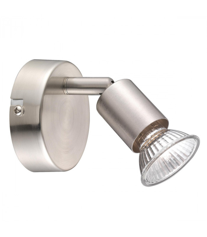 Base Single Spotlight Satin Nickel Metal GU10 1x50W-1
