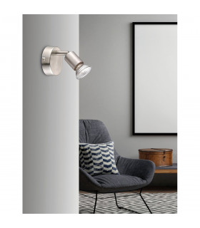 Base Single Spotlight Satin Nickel Metal GU10 1x50W-2