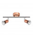 Base 2 Light Twin Ceiling Spotlight Copper Metal GU10 2x50W-1