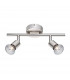 Base 2 Light Twin Ceiling Spotlight Satin Nickel Metal GU10 2x50W-1