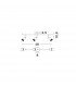Base 3 Light Ceiling Spotlight Bar Satin Nickel Metal GU10 3x50W-3