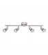 Base 4 Light Ceiling Spotlight Bar Satin Nickel Metal GU10 4x50W-1