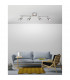 Base 4 Light Ceiling Spotlight Bar Satin Nickel Metal GU10 4x50W-2
