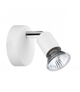 Base Single Spotlight Matt White Metal GU10 1x50W-1