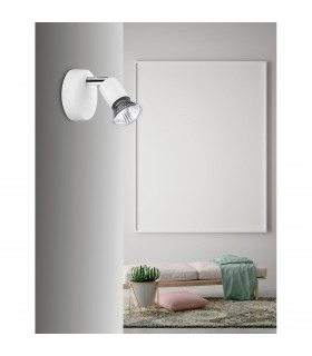Base Single Spotlight Matt White Metal GU10 1x50W-2