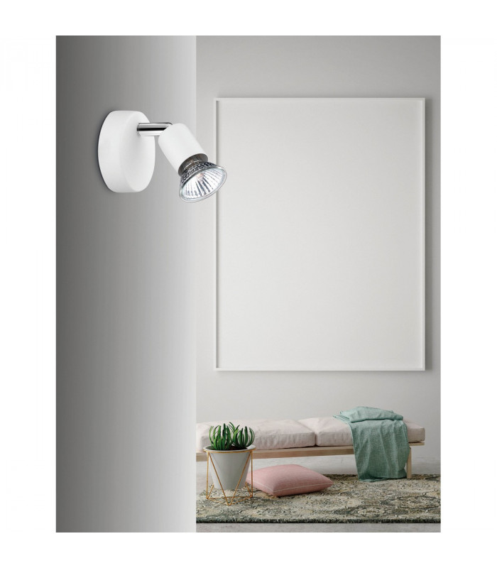 Base Single Spotlight Matt White Metal GU10 1x50W-2
