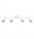 Base 4 Light Ceiling Spotlight Bar Matt White Metal GU10 4x50W-1