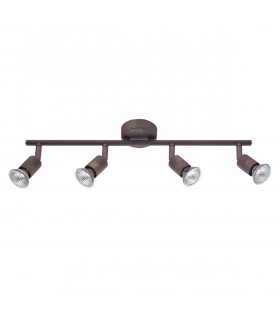 Base 4 Light Ceiling Spotlight Bar Rust Metal GU10 4x50W-1
