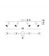 Base 4 Light Ceiling Spotlight Bar Rust Metal GU10 4x50W-2