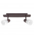 Reggio 2 Light Twin Ceiling Spotlight Rust Metal Alabaster Glass LED E14-1