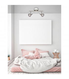 Galeria Twin Ceiling Spotlight Satin Nickel Chrome Aluminium GU10 1x50W-2