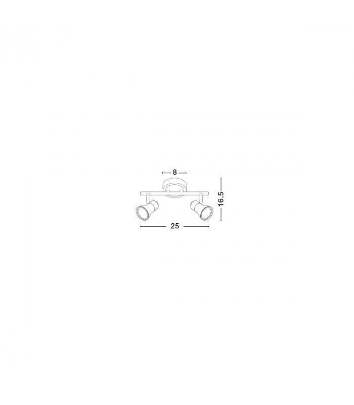 Galeria Twin Ceiling Spotlight Satin Nickel Chrome Aluminium GU10 1x50W-3