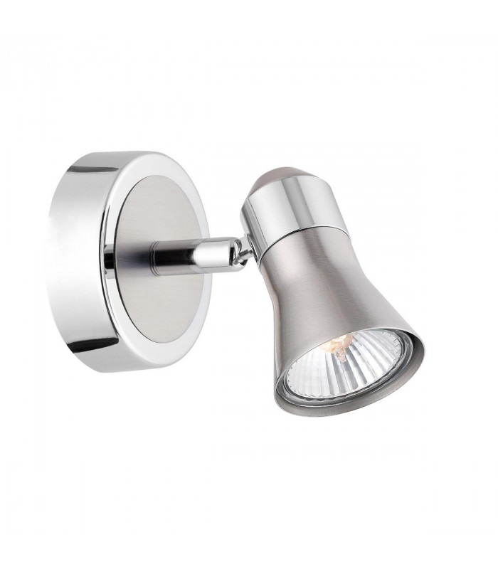 Galeria 2 Light Single Spotlight Satin Nickel Chrome Aluminium GU10 2x50W-1