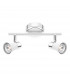 Galeria 2 Light Twin Ceiling Spotlight Matt White Chrome Aluminium GU10 2x50W-1