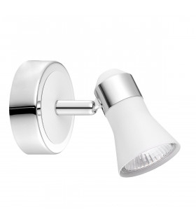 Galeria Single Spotlight Matt White Chrome Aluminium GU10 1x50W-1