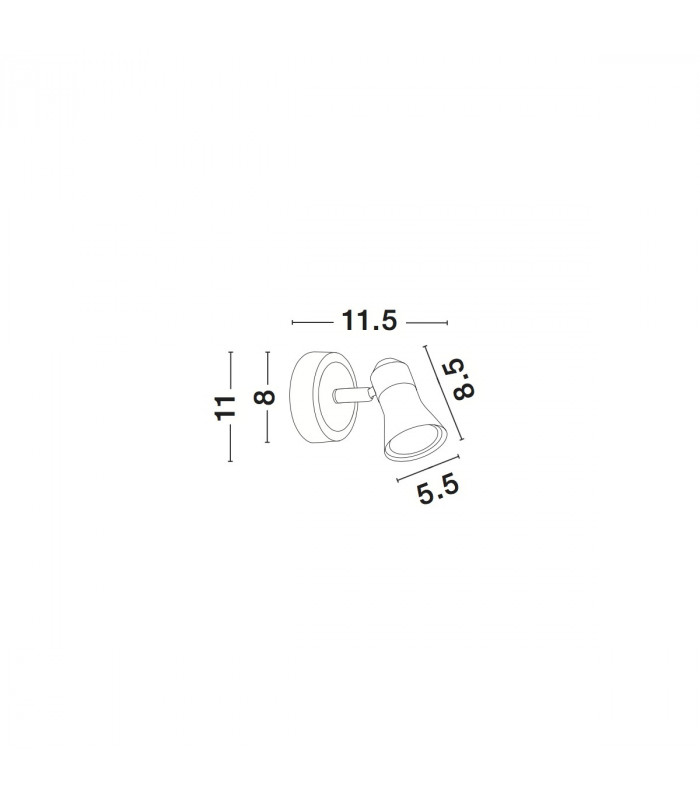 Galeria Single Spotlight Matt White Chrome Aluminium GU10 1x50W-3