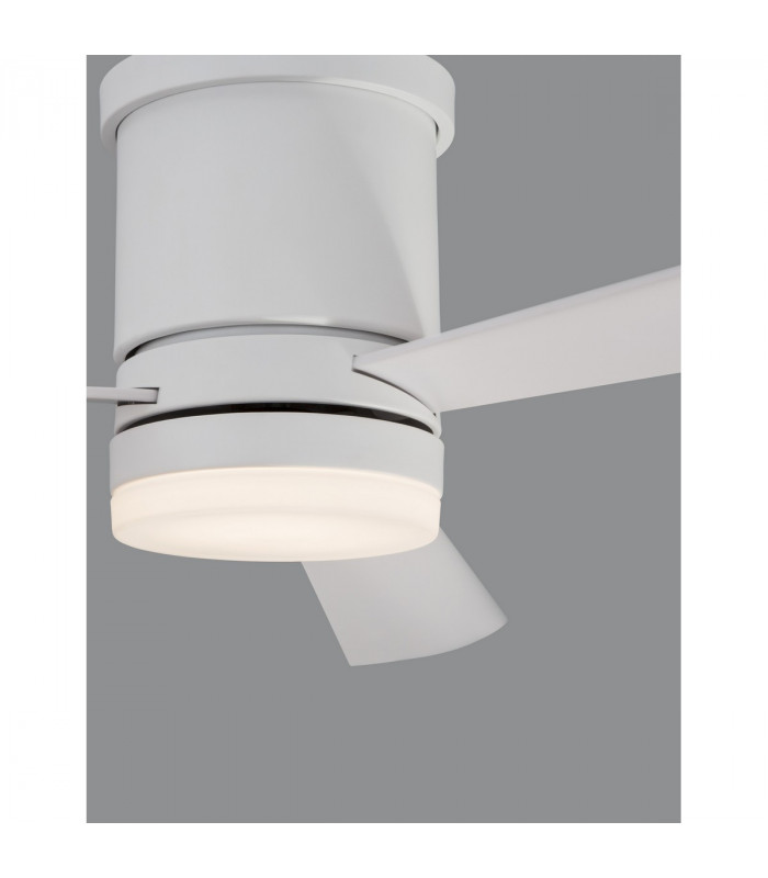 Silky Ceiling Fan Matt White Steel Glass White Plywood-3