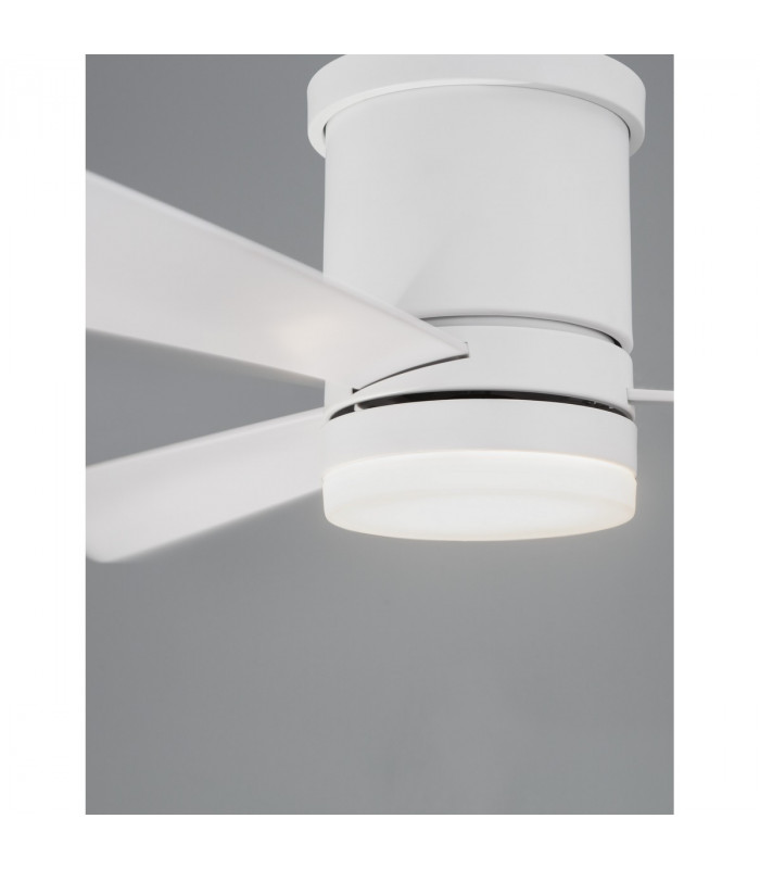 Silky Ceiling Fan Matt White Steel Glass White Plywood-4