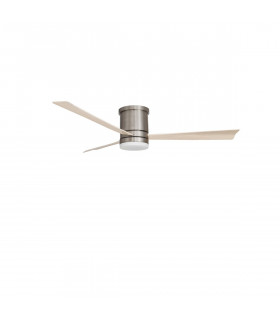 Silky Ceiling Fan Brushed Nickel Steel Glass Plywood-1
