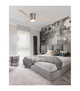 Silky Ceiling Fan Brushed Nickel Steel Glass Plywood-2
