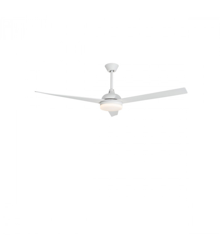 Silky Ceiling Fan Matt White Steel Glass Plywood White-1