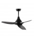 Samoa Ceiling Fan Steel Matt Black Glass 3ABS White Blades-4