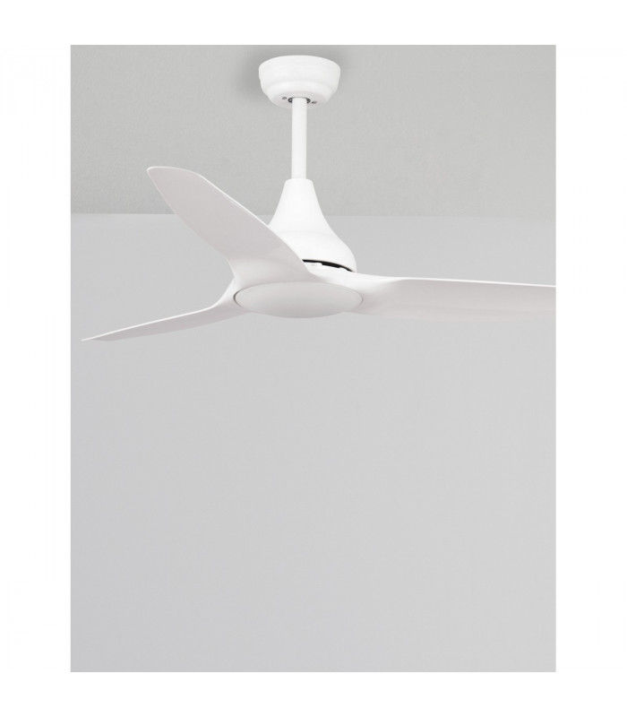 Samoa Ceiling Fan Steel Matt Black Glass 3 Wood Blades-3