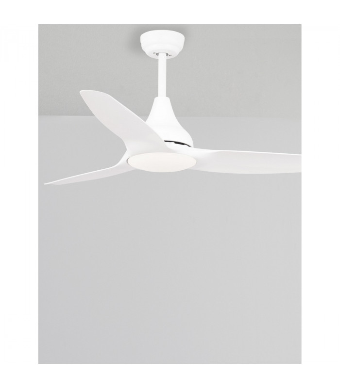 Samoa Ceiling Fan Steel Matt Black Glass 3 Wood Blades-4