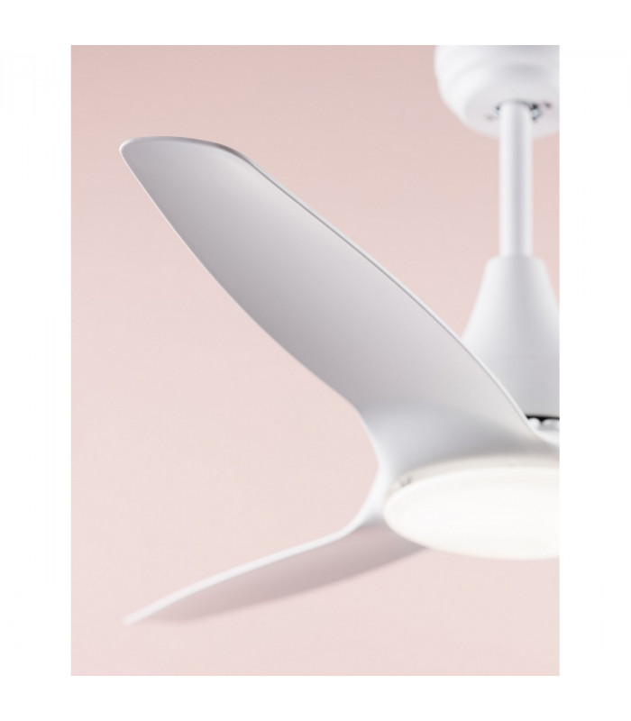 Samoa Ceiling Fan Steel Matt Black Glass 3 Wood Blades-5