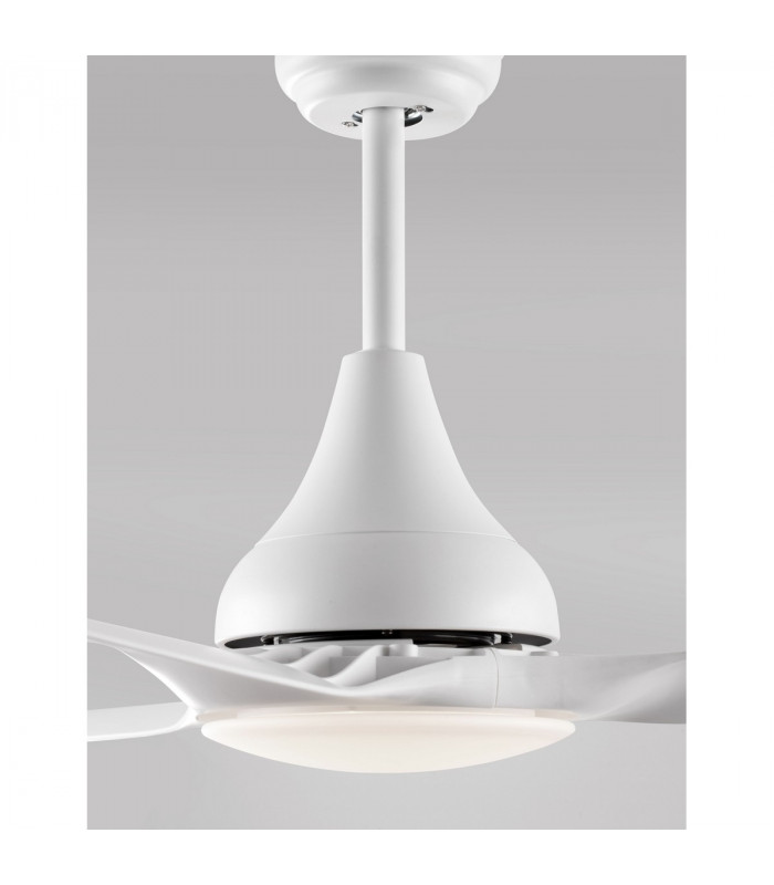 Samoa Ceiling Fan Steel Matt Black Glass 3 Wood Blades-6