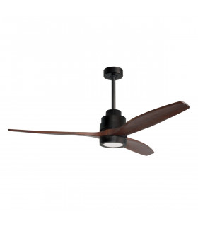 Sabal Ceiling Fan Steel Matt Black Glass 3ABS Wood Blades-1