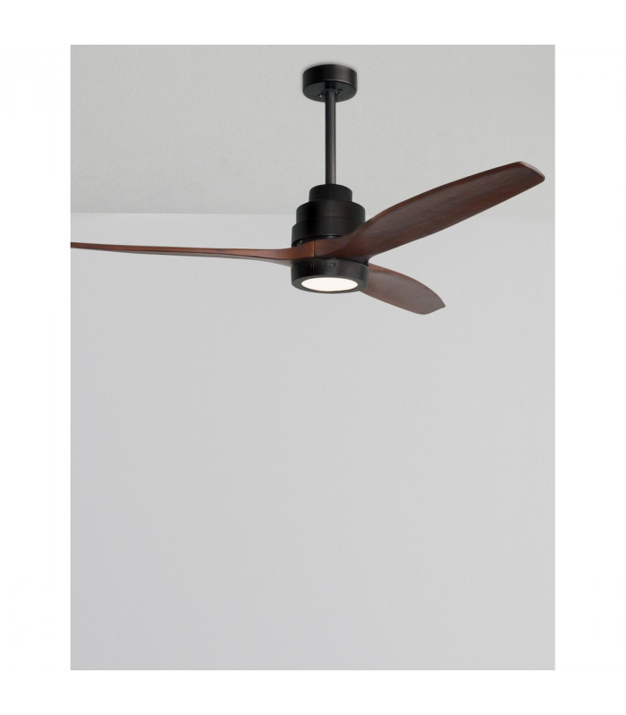 Sabal Ceiling Fan Steel Matt Black Glass 3ABS Wood Blades-4