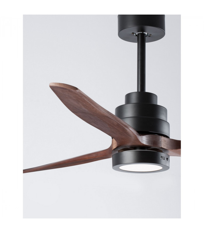 Sabal Ceiling Fan Steel Matt Black Glass 3ABS Wood Blades-5
