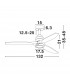 Sabal Ceiling Fan Steel Matt Black Glass 3ABS Wood Blades-7