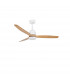 Silky Ceiling Fan Matt White Steel Glass Oak Wood-1