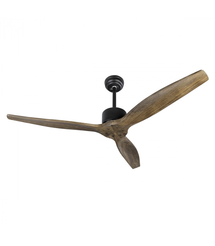 Vento Ceiling Fan Steel Matt White Glass 3ABS Wooden Blades-3