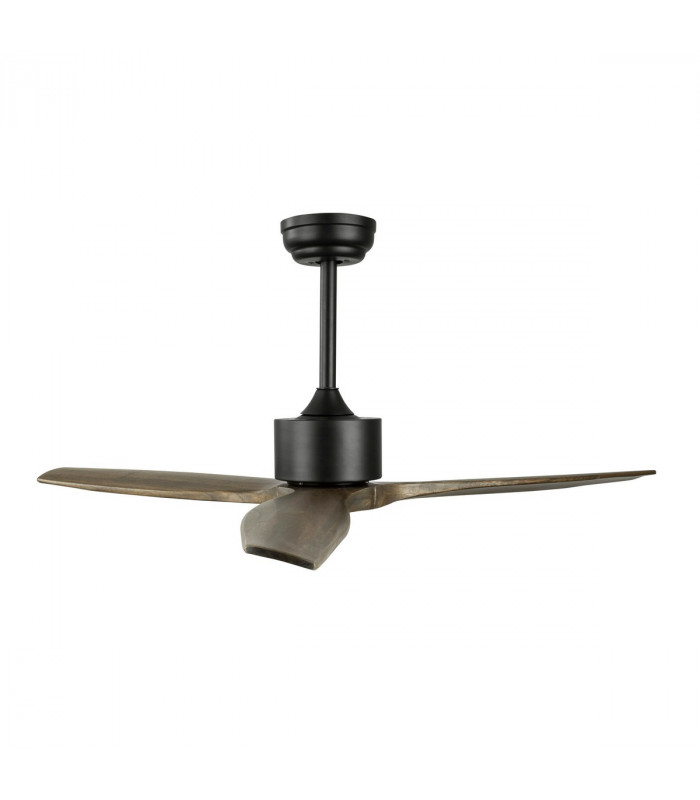 Vento Ceiling Fan Steel Matt White Glass 3ABS Wooden Blades-4