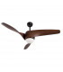 Breeze Ceiling Fan Steel Matt Black & Glass 3ABS Blades with Wood-3