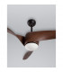 Breeze Ceiling Fan Steel Matt Black & Glass 3ABS Blades with Wood-6
