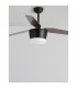Monsoon Ceiling Fan Steel Matt Black &Glass 3ABS Wood Blades-3