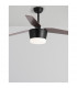 Monsoon Ceiling Fan Steel Matt Black &Glass 3ABS Wood Blades-4