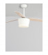 Monsoon Ceiling Fan Steel Matt White Glass 3ABS Wood Blades-4