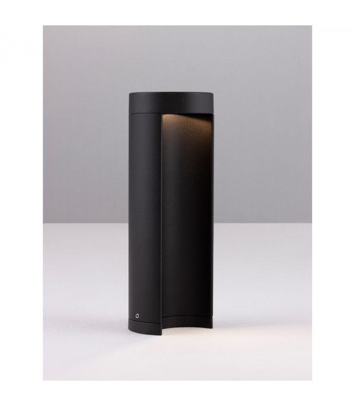 Tien Outdoor Pedestal Light Black Aluminium Clear Glass LED 8.5W 470Lm 3000K IP54-4