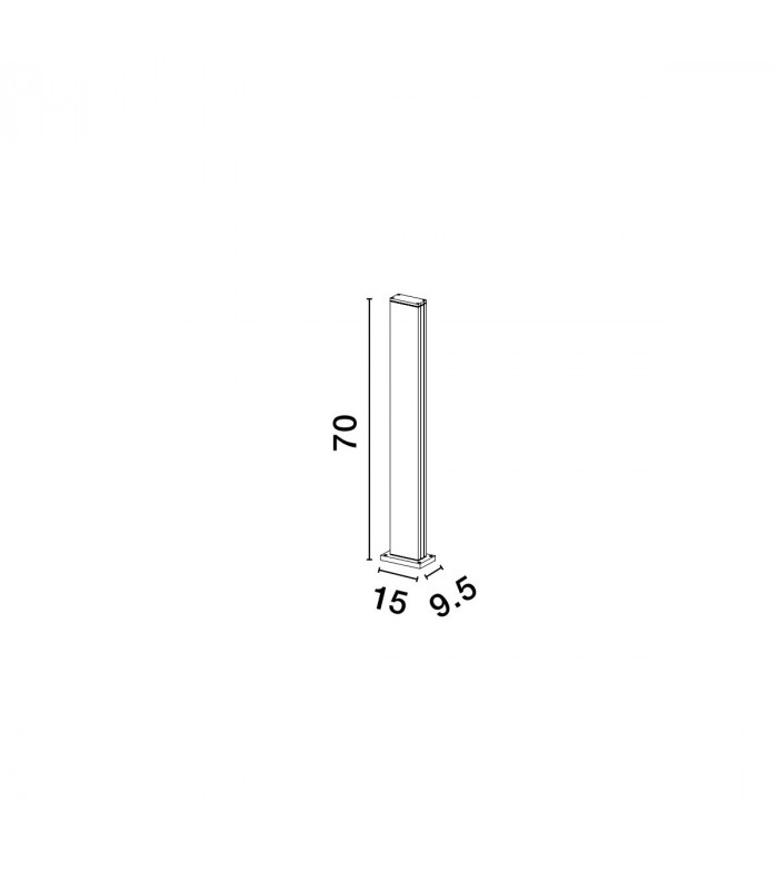 Minot Outdoor Bollard Black Aluminium LED 12W 601Lm 3000K IP54-6