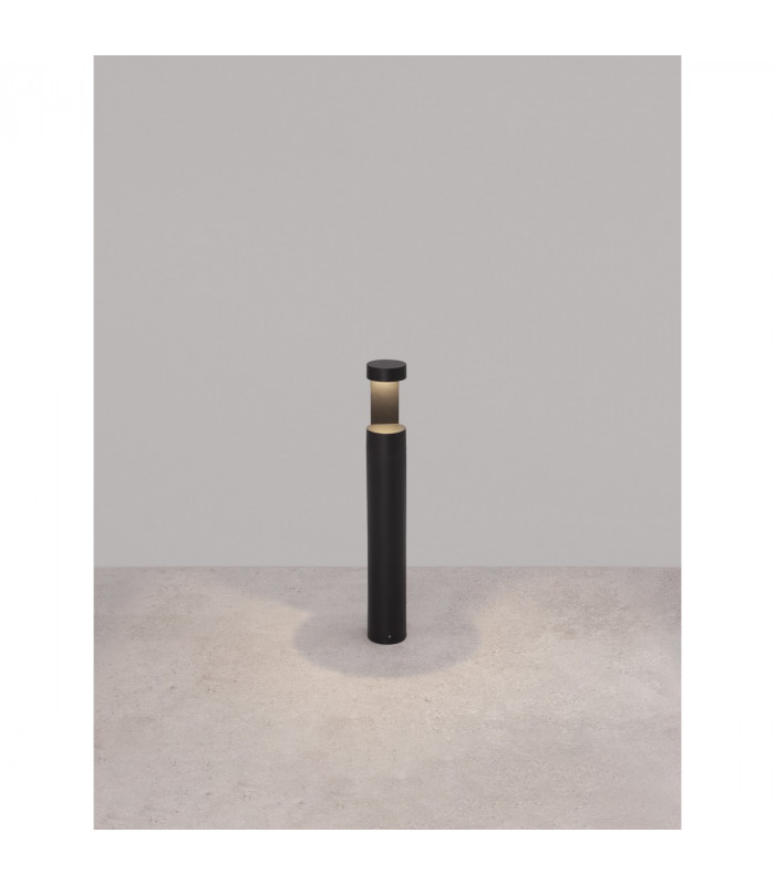 Tala Outdoor Bollard Black Aluminium Clear Glass LED 9W 630Lm 3000K IP54-4