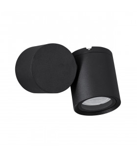 Focus Outdoor Down Wall Lamp Black Aluminium Glass LED GU10 1x7W IP54-1