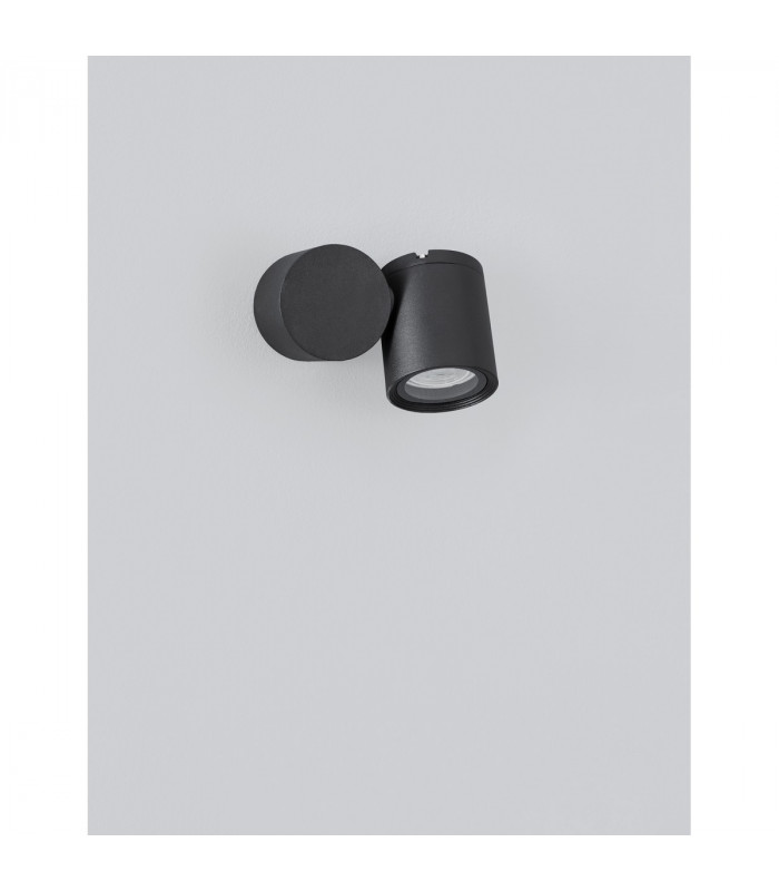 Focus Outdoor Down Wall Lamp Black Aluminium Glass LED GU10 1x7W IP54-3